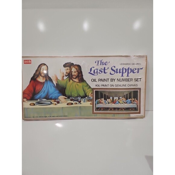 1995 Craft House Oil Paint By Number Kit The Last Supper Leonardo Da Vinci DIY